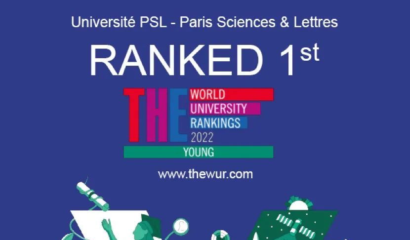 PSL·巴黎九大位列2022（THE）泰晤士高等教育年轻大学排名榜第1位